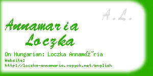 annamaria loczka business card